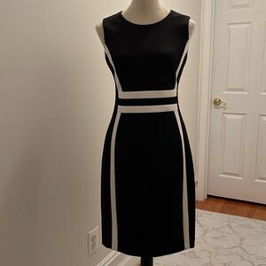 Calvin Klein slimming scuba dress.